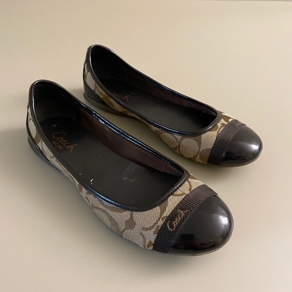 coach canvas flats